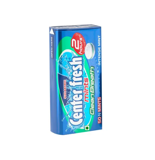 Center Fresh Clean Breath Tin Menthol Eucalyptus Flavor 35Gm (1 Pcs)